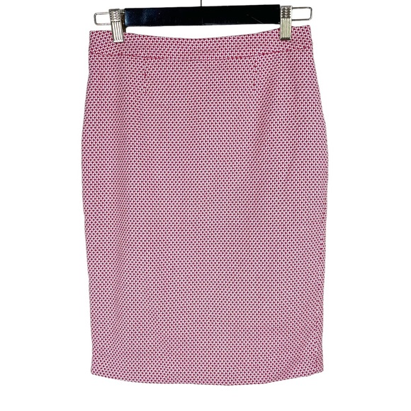 Boden Skirts Boden Red Textured Pencil Skirt Poshmark